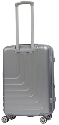 Set 3 Valigie Trolley Rigide in ABS 4 Ruote TSA Ravizzoni Titanio Silver