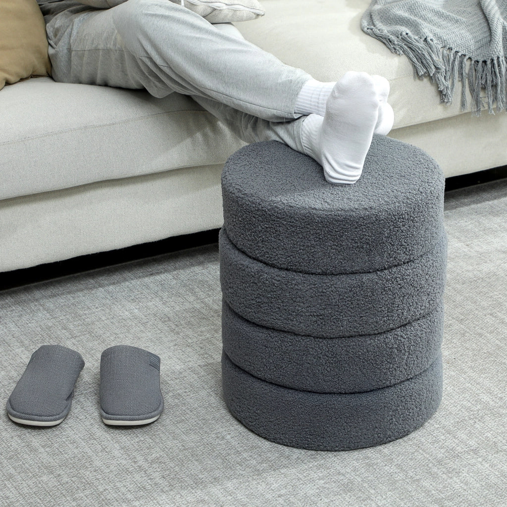 Pouf rotondo tondino ¨C zephmum ¨C velluto scuro ¦µ40x45H cm