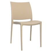 Sedia da sala da pranzo Altea in plastica colore beige modello comfort