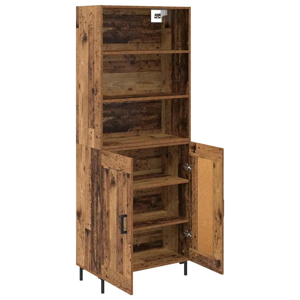 Credenza-Buffet-Armadio da cucina Legno vecchio 69,5 x 34 x 180 cm Legno multistrato 475181