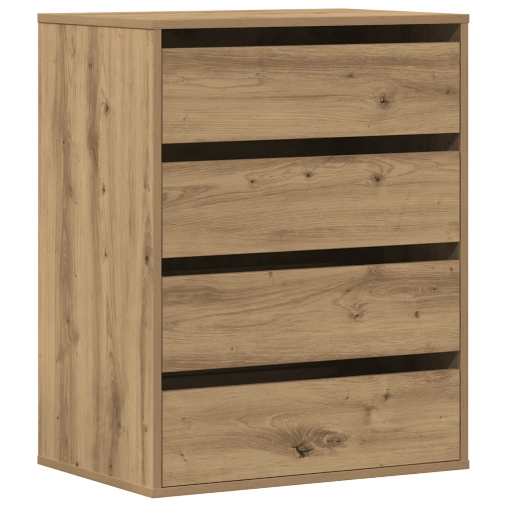 vidaXL Cassettiera Angolare Rovere Artigianale 60x41x76cm Multistrato