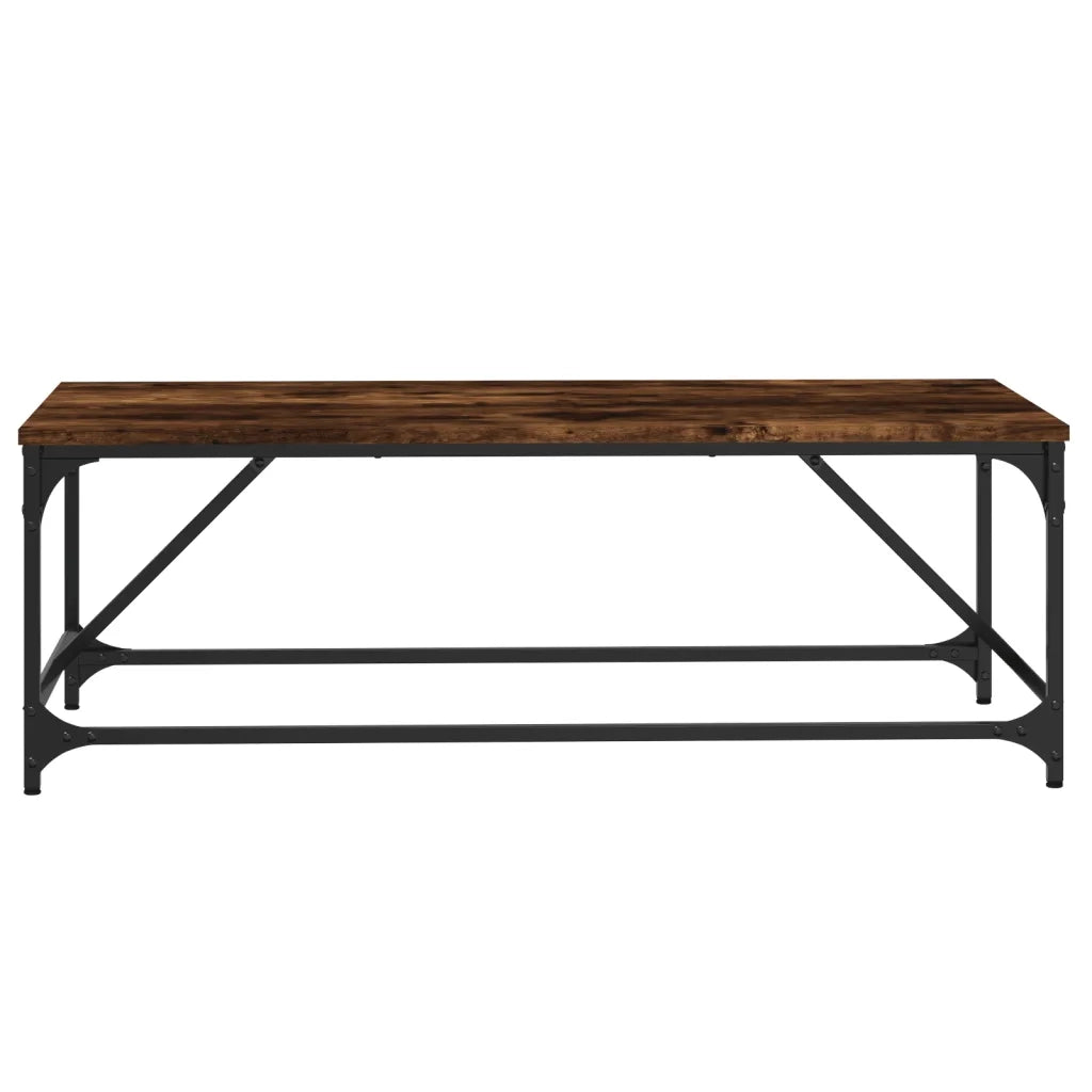 Tavolino da Salotto Rovere Fumo 100x50x35 cm Legno Multistrato 835331