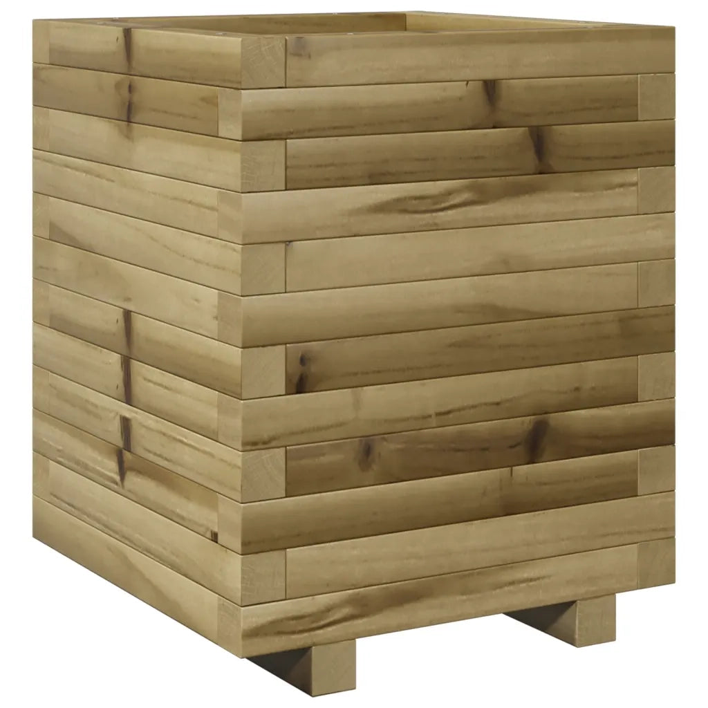 Fioriera | Cassetta per fiori | Vaso da Giardino 40x40x49,5 cm in Legno di Pino Impregnato