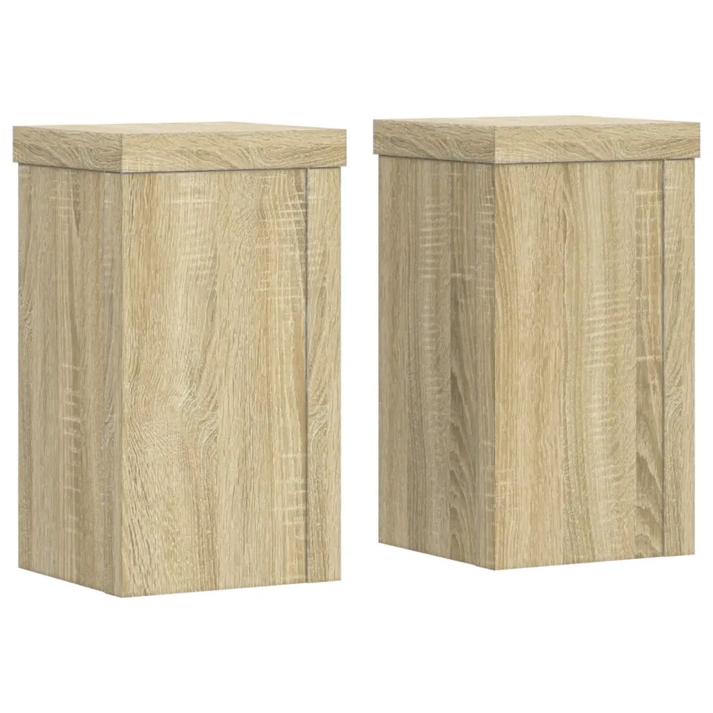 Supporti per piante | Sostegno per piante 2 pz Rovere 10x10x18 cm in Multistrato