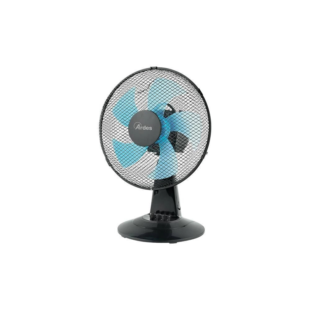 Ardes AR5ST30N STEELO 30N Ventilatore da Tavolo 30 cm 40W 3 Velocita' Oscillante 5 Pale 53 dB colore Nero