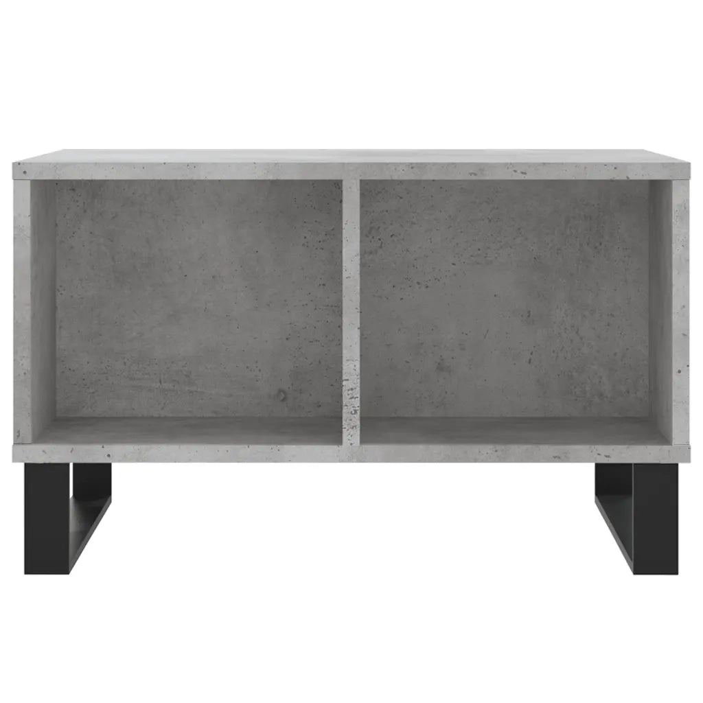 Tavolino Salotto Grigio Cemento 60x50x36,5 cm Legno Multistrato 830552