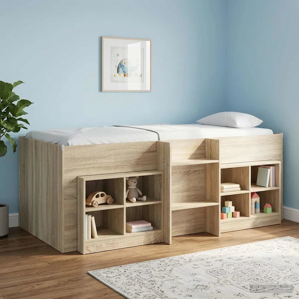 Letto Alto per Bambini 2 pcs Rovere Sonoma 90 x 190 cm 3422581
