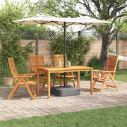 vidaXL Set da Pranzo per Giardino 5 pcs Marrone