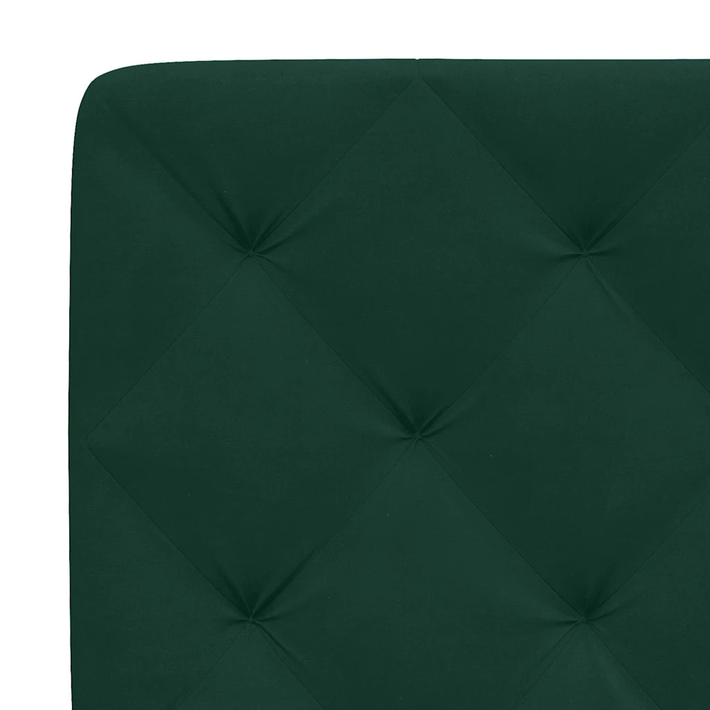Letto con Materasso Verde Scuro 200x200 cm Velluto 3208679