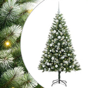 Albero di Natale Artificiale a Cerniera-Albero Natalizio con neve fioccata 627381