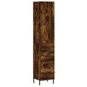 Credenza | Madia | Buffet da pranzo | Armadio da pranzo Rovere Fumo 34,5x34x180 cm in Legno Multistrato