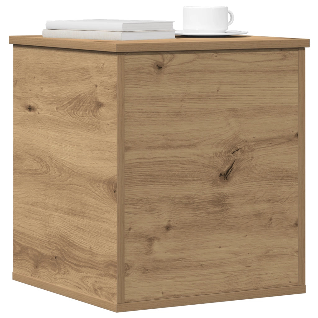 Scatola di Stoccaggio  in Rovere Fatta a Mano 40x42x46 cm in Legno Ingegnerizzato