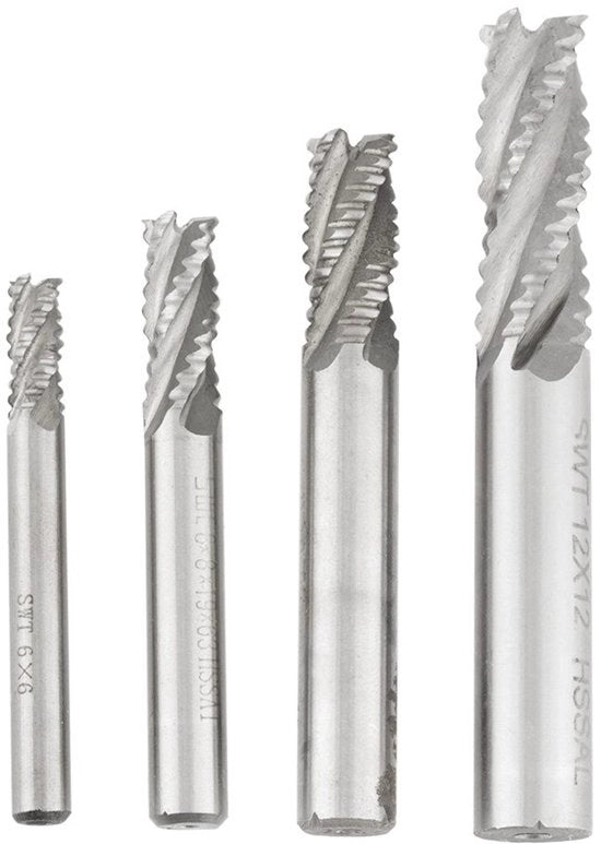 Set 4 in Cose di Taglio HSS - Lame di Frezatura M6/M8/M10/M12 - Acciaio Rapido di Alta Qualità - Lunga Durata - Elevate Prestazioni di Taglio