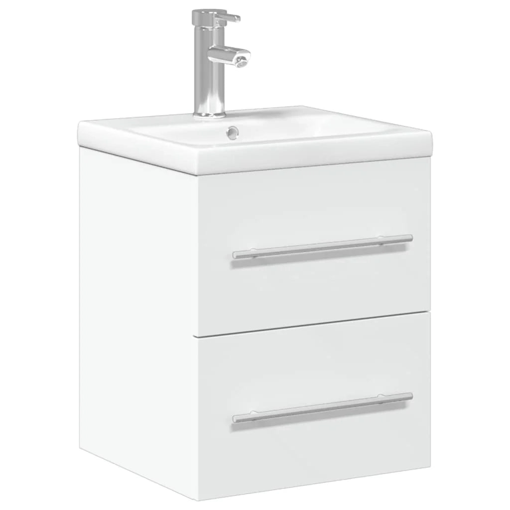 Mobile bagno con lavabo integrato 41 x 38,5 x 48 cm moderno in legno composito bianco 02_0055537