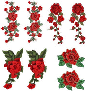 Pannelli da cucito 4 stili - con applicazione - decorazione DIY - per abbigliamento/jeans/pantaloni - artigianato - pannelli da cucito con applicazione