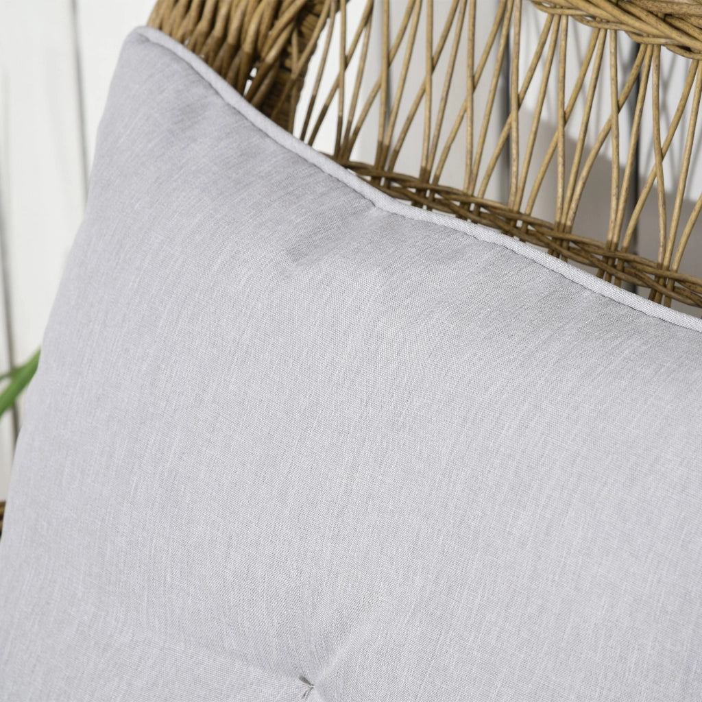 Poltrona a Dondolo ¨C Zephmum ¨C PE Rattan Naturale Grigio Chiaro