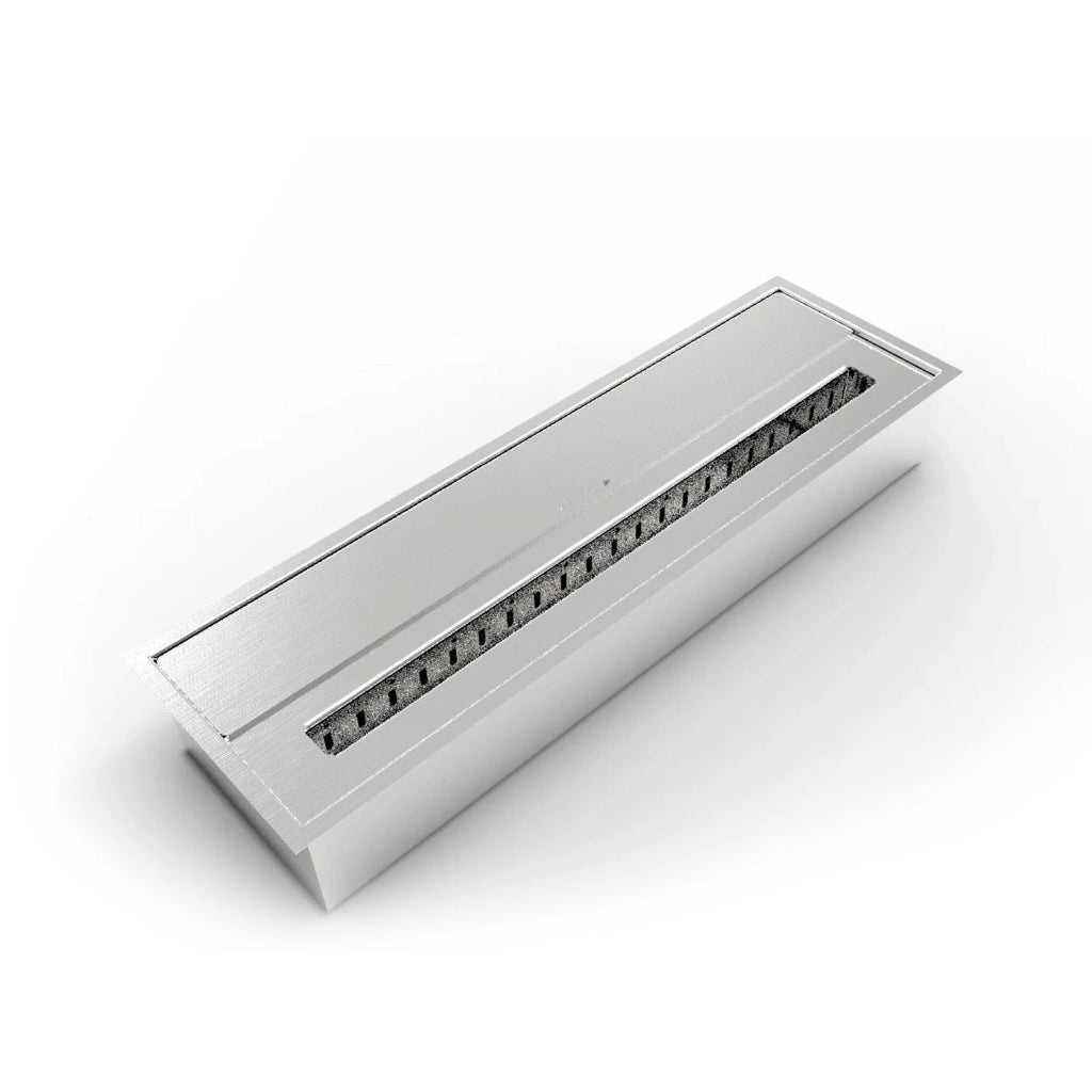 Bruciatore a bioetanolo per camino 4,5 L, in acciaio inox 61x18,7xH9,5 cm