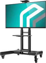 TV Mobili su Ruote per Schermo 40-70 Pollici - Carrello per TV fino a 455 kg - VESA 100x100-600x400 mm/Regolazione di Altezza per TV TS1551-B Nero