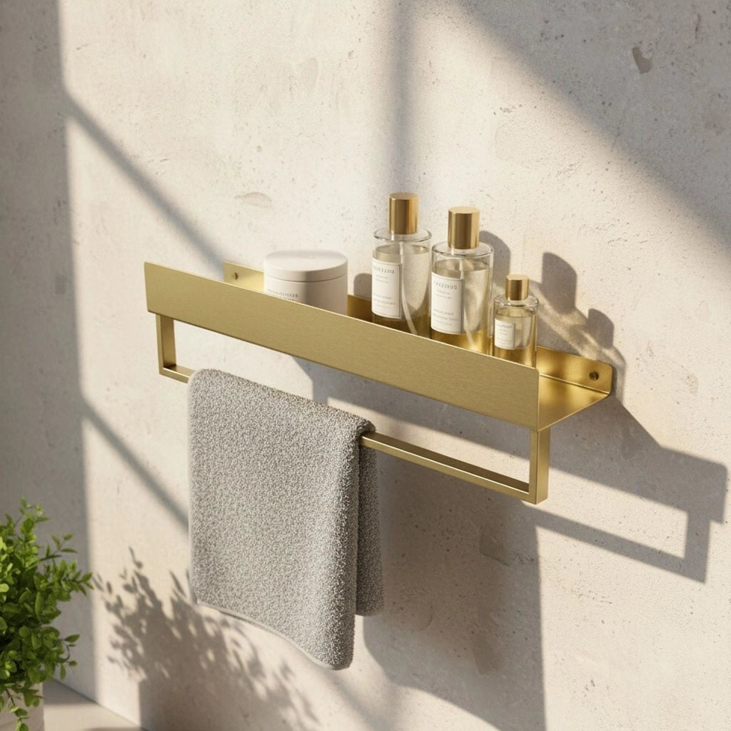 Mensola Da Bagno Sf01 60cm Gold Brush