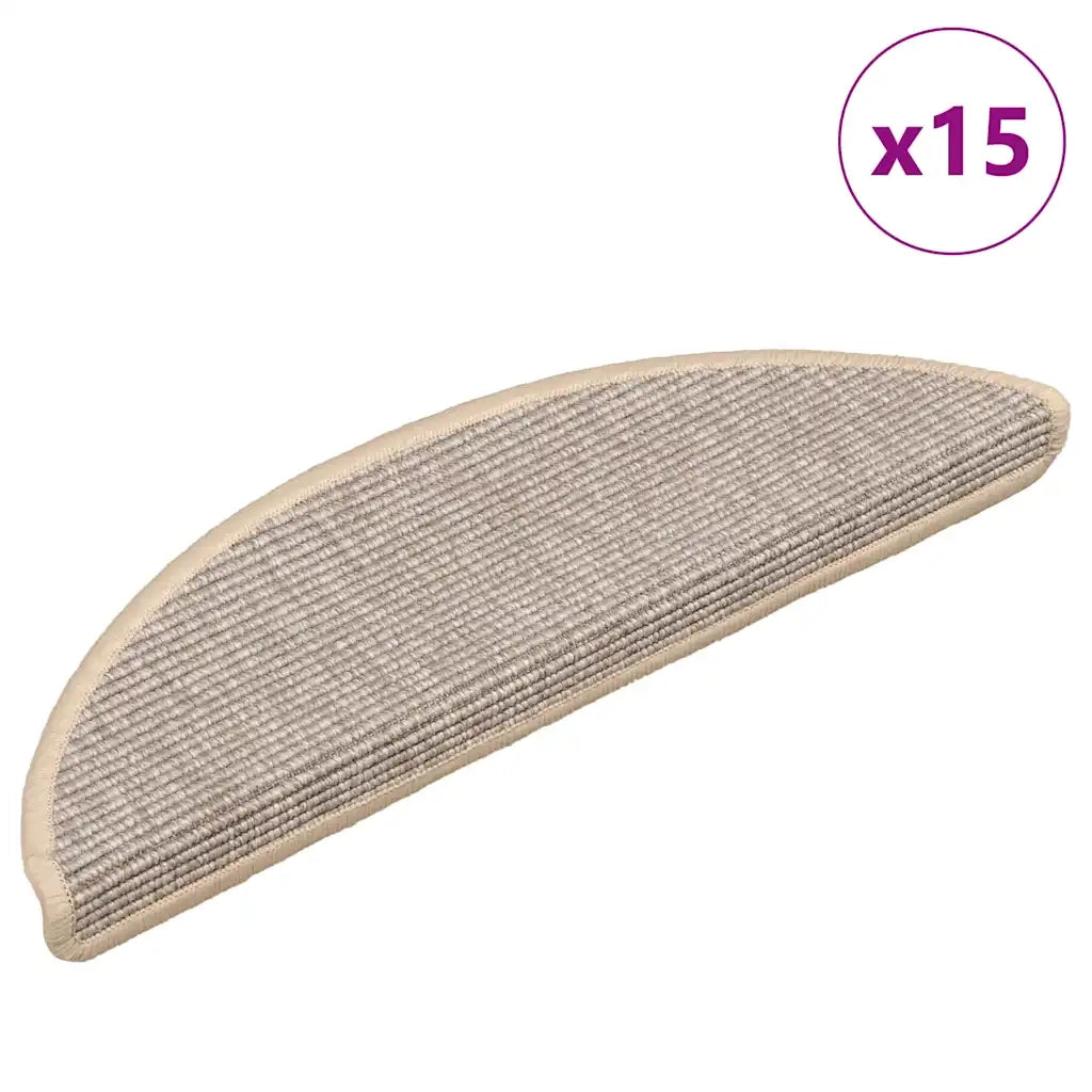Tappetini per scale 15 pz | Gradini per Scale 56x17x3 cm Argento Semicircolari