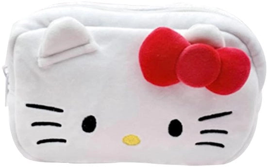 Etui unico 1 pezzo, piuma, bianco, etui di piuma, disegno gatto ad ombre