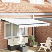 vidaXL Tenda Retrattile Bianco 350x250 cm Tessuto