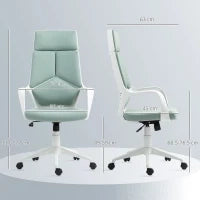 Sedia da Ufficio in Tessuto con Dondolo, Altezza Regolabile e Seduta Girevole, 63x63x117-127 cm, Verde