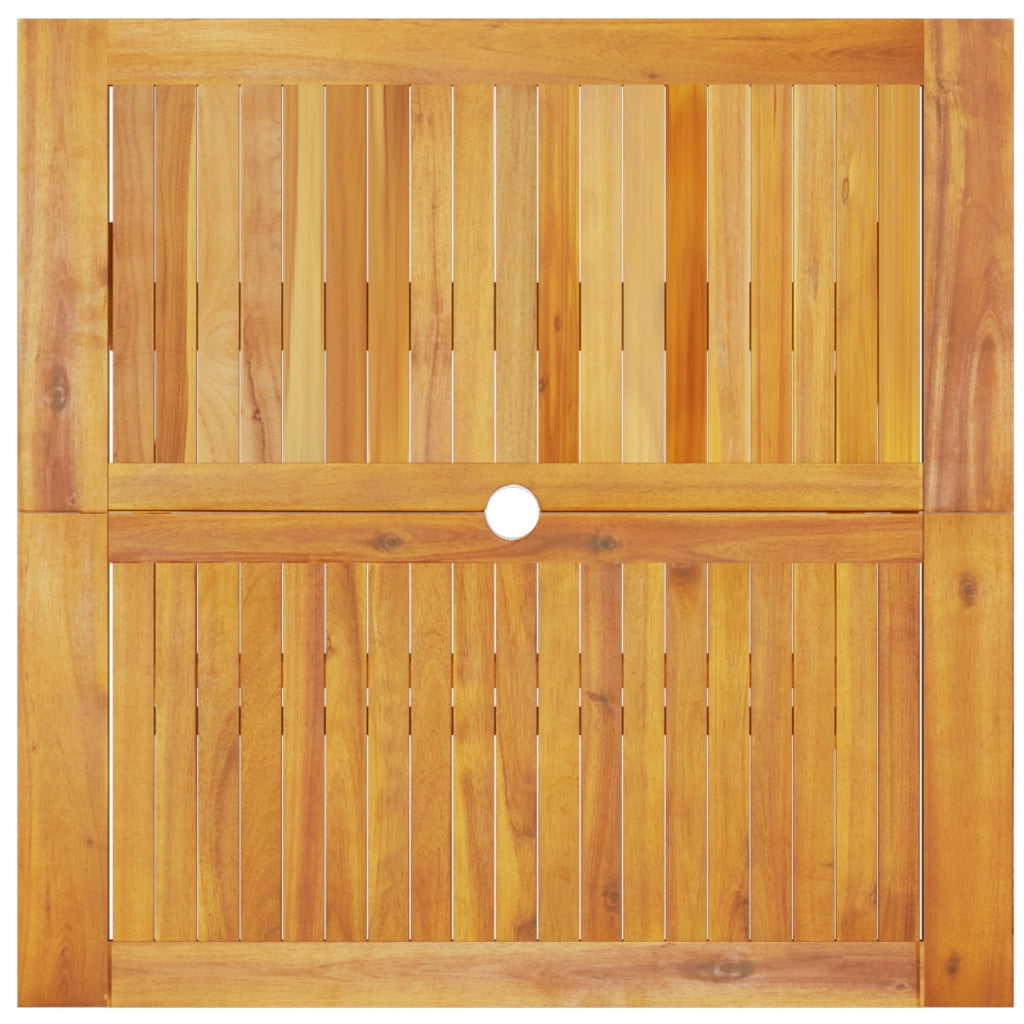 Set da Pranzo da Giardino 5 Pezzi in Legno Massello di Acacia
