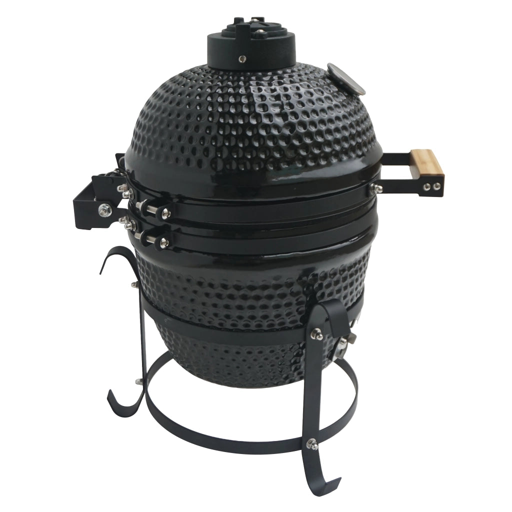 Kamado Grill 33 cm (13") BBQ Ceramico a Carbone Smoker con Supporto