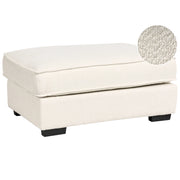 Pouf imbottito in bouclé moderno Elemento di divano Pouf rettangolare Poliestere imbottito Beige chiaro