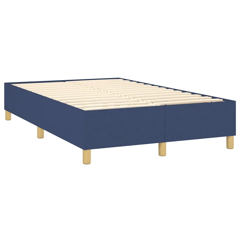 Giroletto a Molle con Materasso Blu 120x190 cm in Tessuto