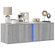 Mobile TV a Parete con Luci LED Grigio Sonoma 100x31x35 cm 852269