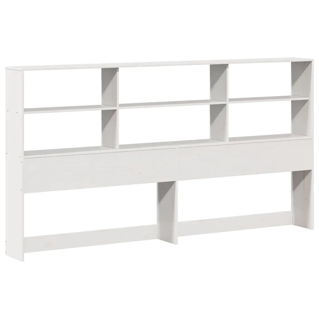 Letto Libreria senza Materasso Bianco 180x200 cm Legno Massello 3323798