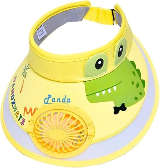Cappello per bambini - Cappelli per bambini - Cappello da sole estivo con ombrello - Cartoon - Carino - Cappello da sole completo - Cappelli da sole per bambini e bambine - Cappello da sole UV (giallo)