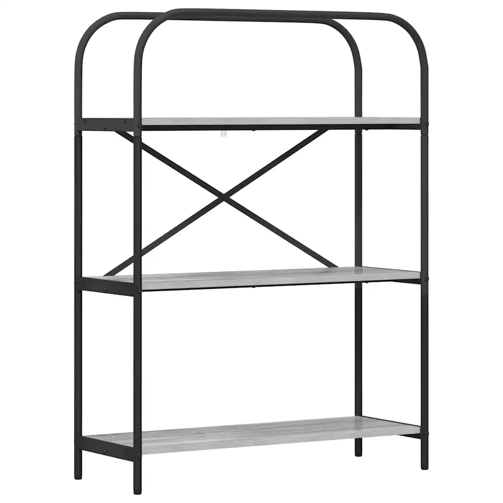 Libreria-Scaffale per Libri-Mobile di Stoccaggio Grigio Sonoma 80 x 30 x 109 cm Legno multistrato 614051