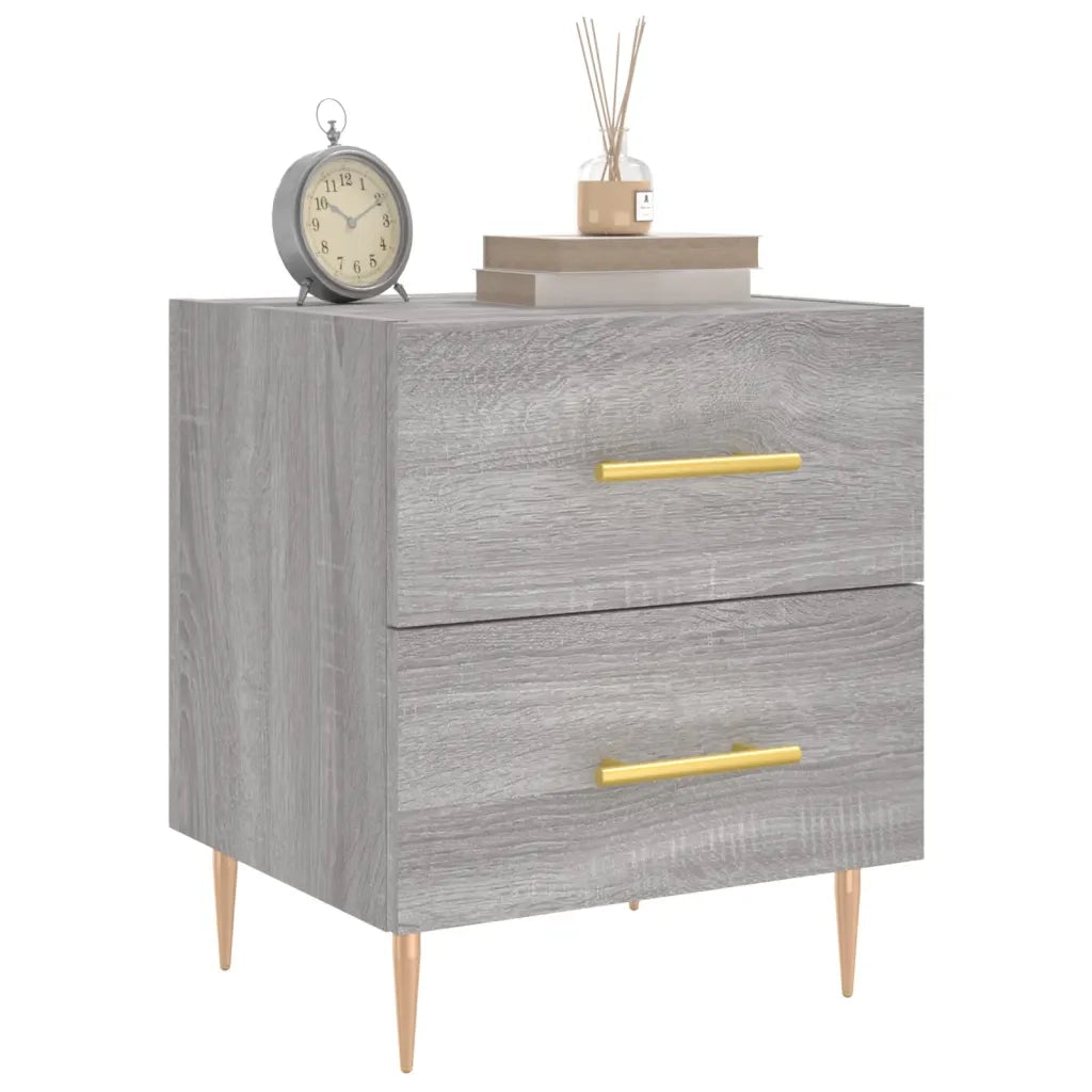 Comodini 2 pz Grigio Sonoma 40x35x47,5 cm in Legno Multistrato 827289