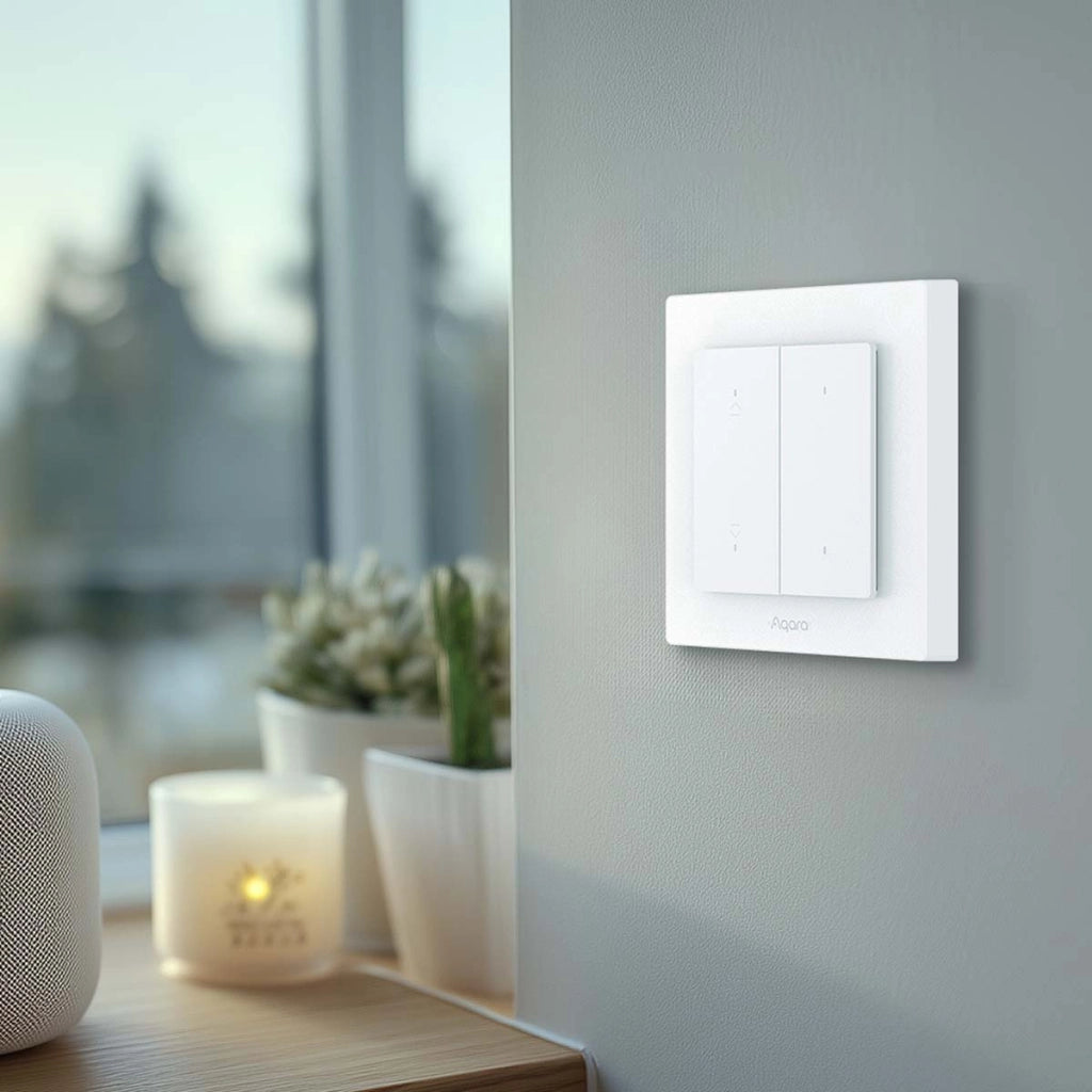 Interruttore Intelligente H2 EU per Tapparelle e Lampada da Incasso Bianco Aqara