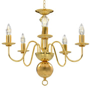 Lampadario Oro 5 Lampadine Attacco E14 281617