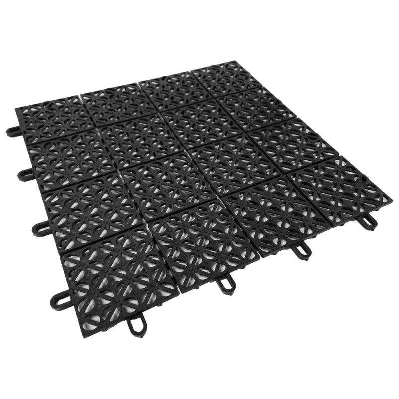 Ezooza MultiFlex – 111 Piastrelle Drenanti Flessibili per Esterni (10 m²), 30x30 cm, Plastica Riciclata, Colore: Antracite