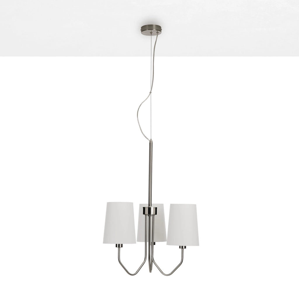 Lampadario 3L  ALVAR nichel