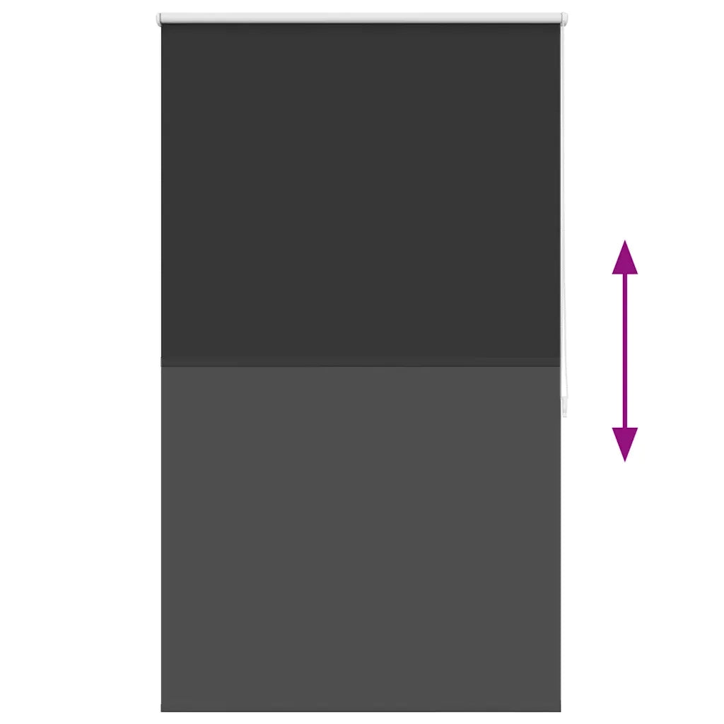 Tenda a rullo oscurante 84,4x175 cm Tessuto Larghezza 80 cm nero 240114