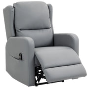 Poltrona massaggiante reclinabile elettrica ¨C zephmum ¨C similpelle grigio
