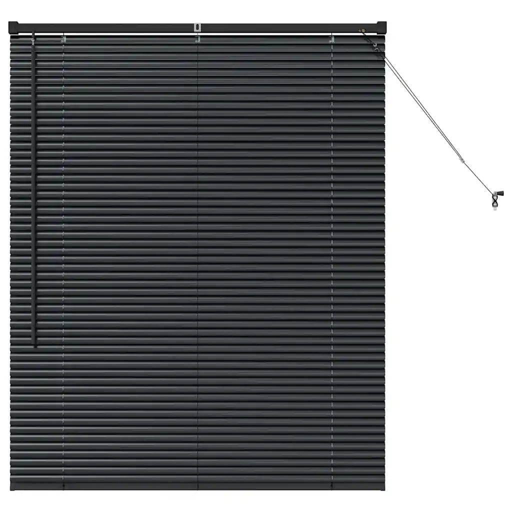 vidaXL Tenda per Finestra con tende Nero Alluminio
