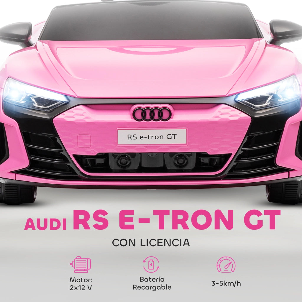 Auto Elettrica per Bambini Audi RS e-tron GT ¨C zephmum ¨C 103x58x41 cm Rosa