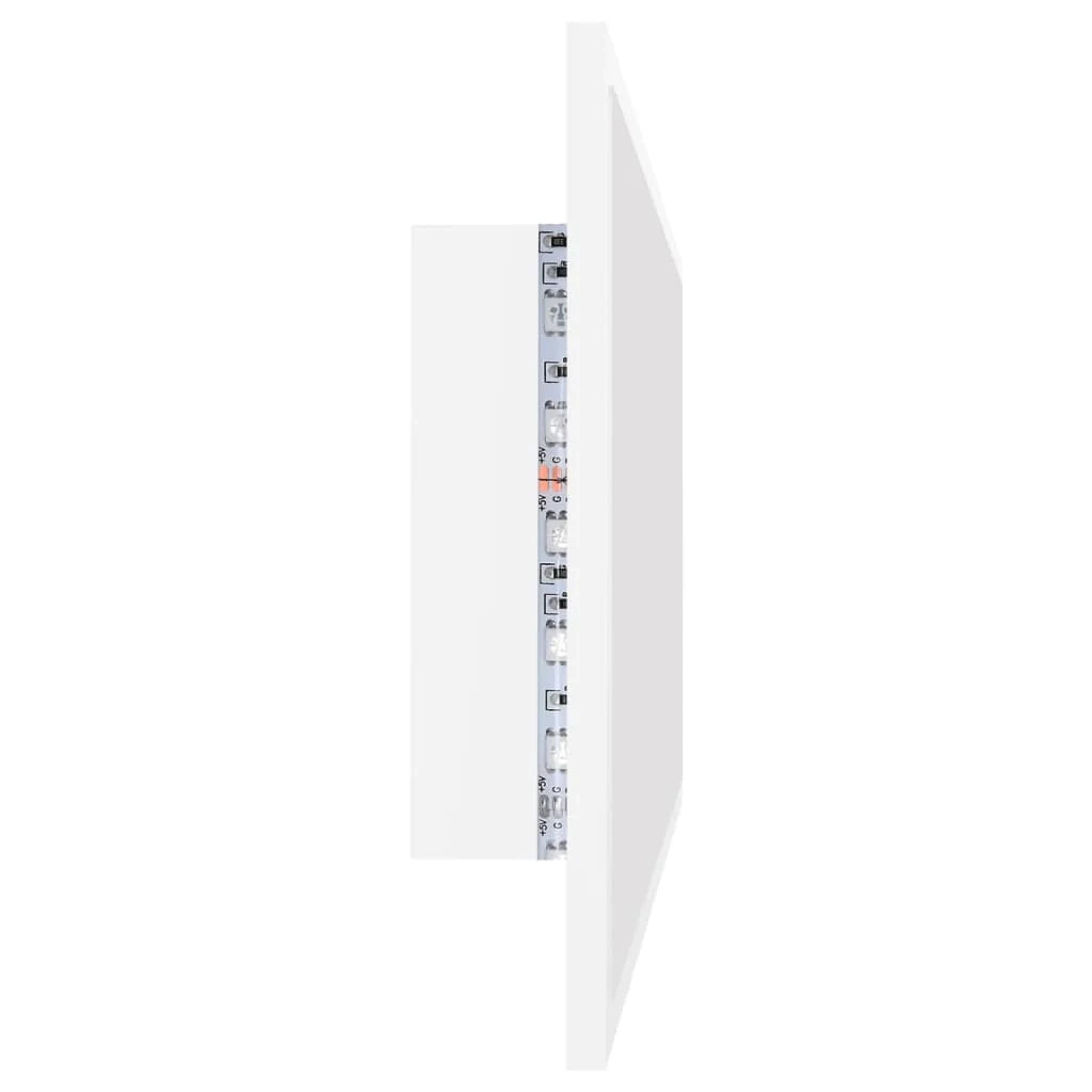 Specchio da bagno a LED 90 x 8,5 x 37 cm acrilico bianco 02_0006983