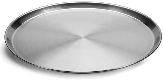 Tavolo di Servizio Rond - 36 cm - Acciaio Inossidabile - Tavolo Antiscivolo - Tavolo Grande - Tavolo in Legno - Stile e Funzionalità - Tavolo di Servizio