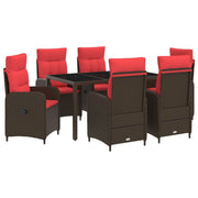 Set da pranzo per esterni 7 pcs polyrattan 3422317