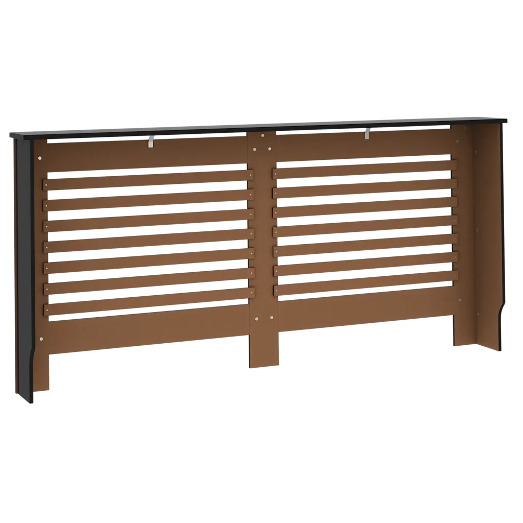 Copertura per Radiatore Nera 172x19x81,5 cm in MDF CFW7986908