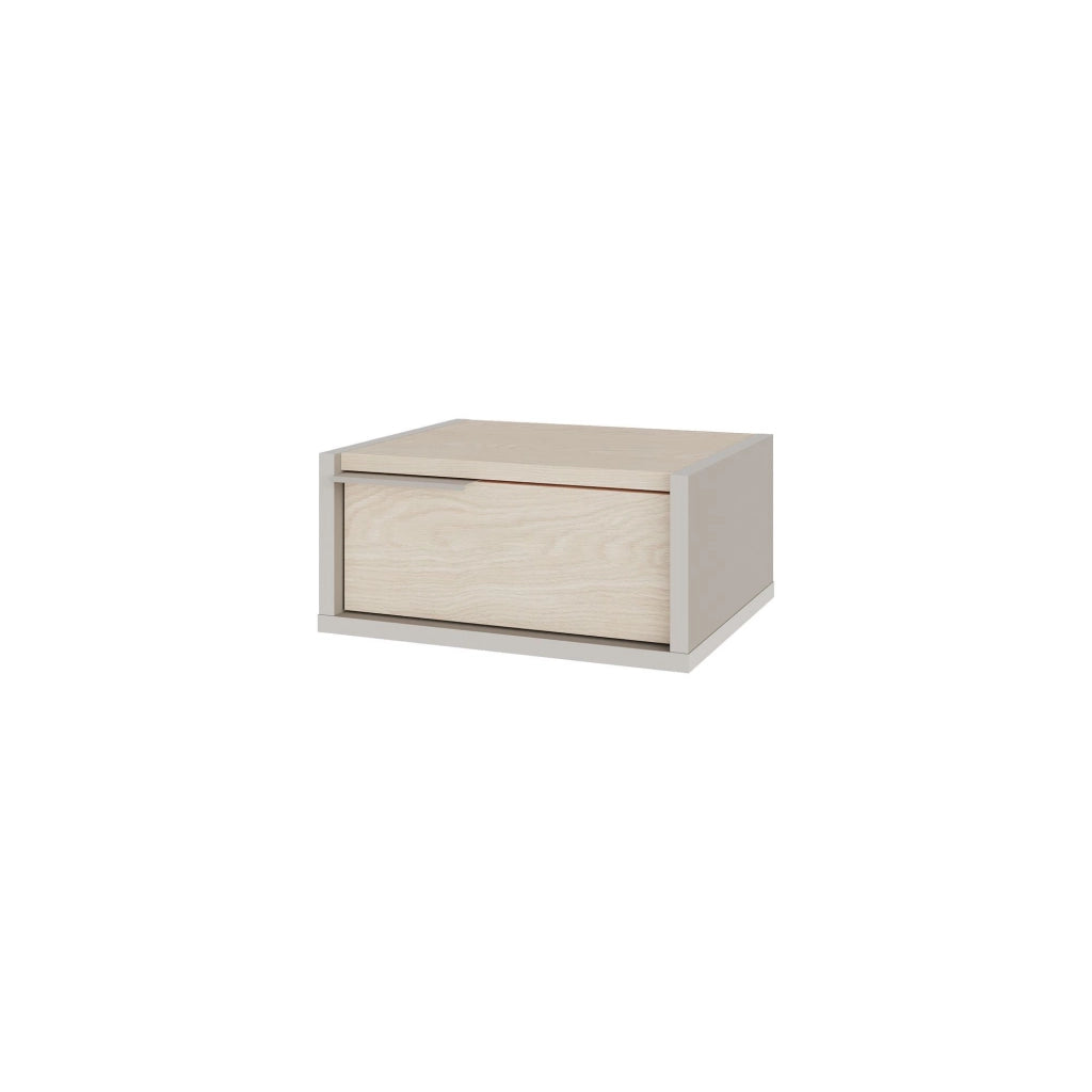 Comodino in legno a parete "Eco" - 40 x 30 x 19 cm - Pietra arenaria
