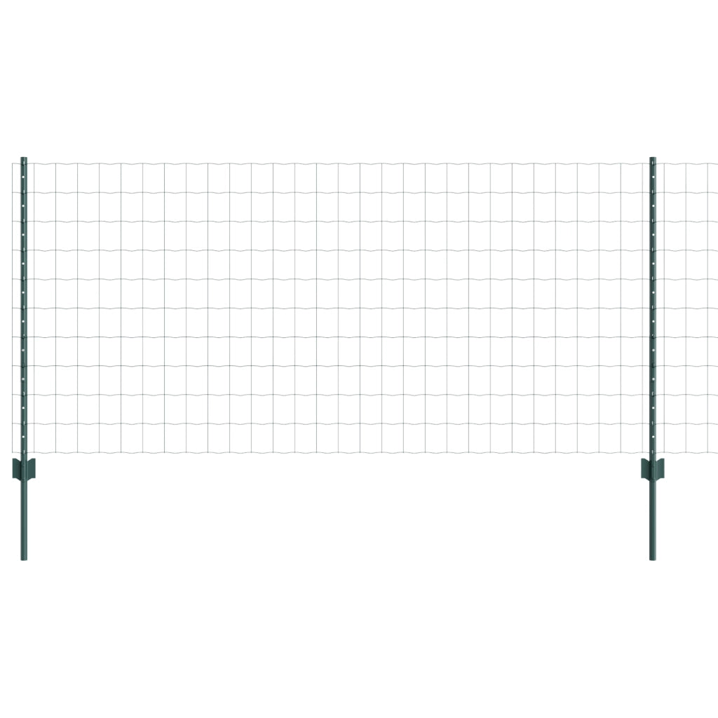 Recinzione Euro con 11 Pali Verde 1x25 m Acciaio
